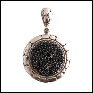 Authentic John Hardy Black Sapphire and Sterling Silver Pendant